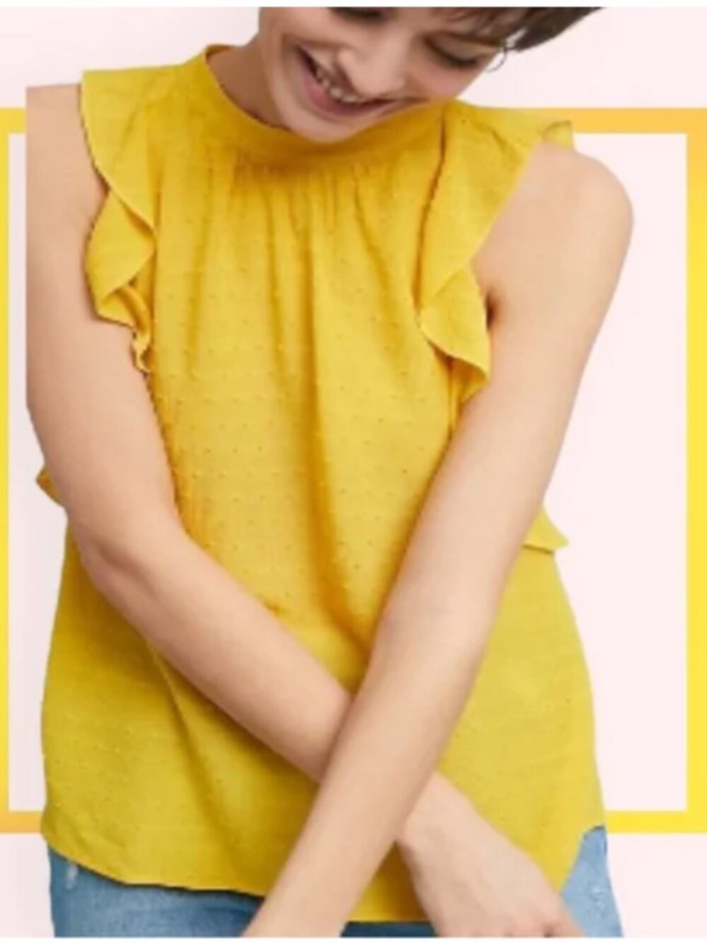 Maeve Anthropologie Lola Dot Sleeveless Top EUC XS